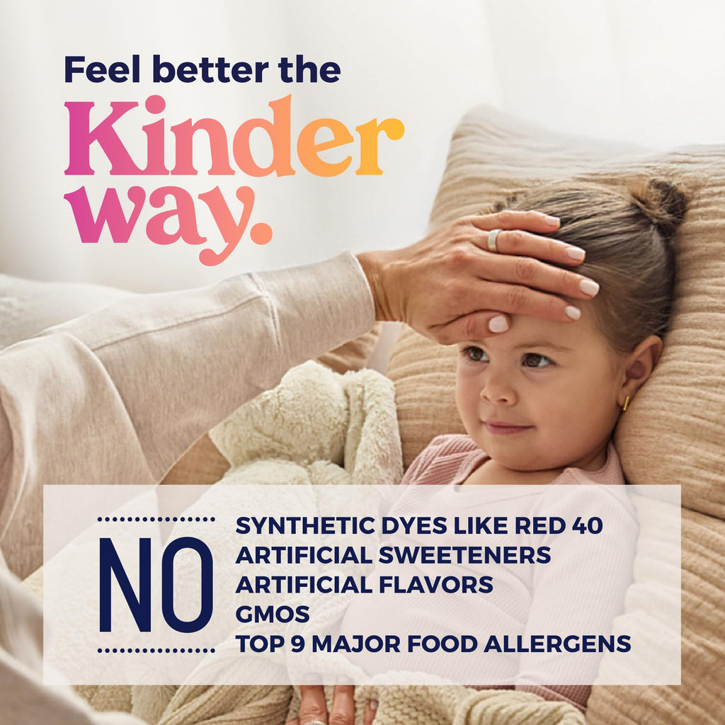KinderMed Kids' Allergy Medicine with Diphenhydramine HCl – Organic Cherry Flavor, 4 oz (Ages 6-11)
