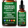 Kindled Thyroid Support Drops – Selenium, Zinc, Iodine, L-Tyrosine & Ashwagandha | 4 oz
