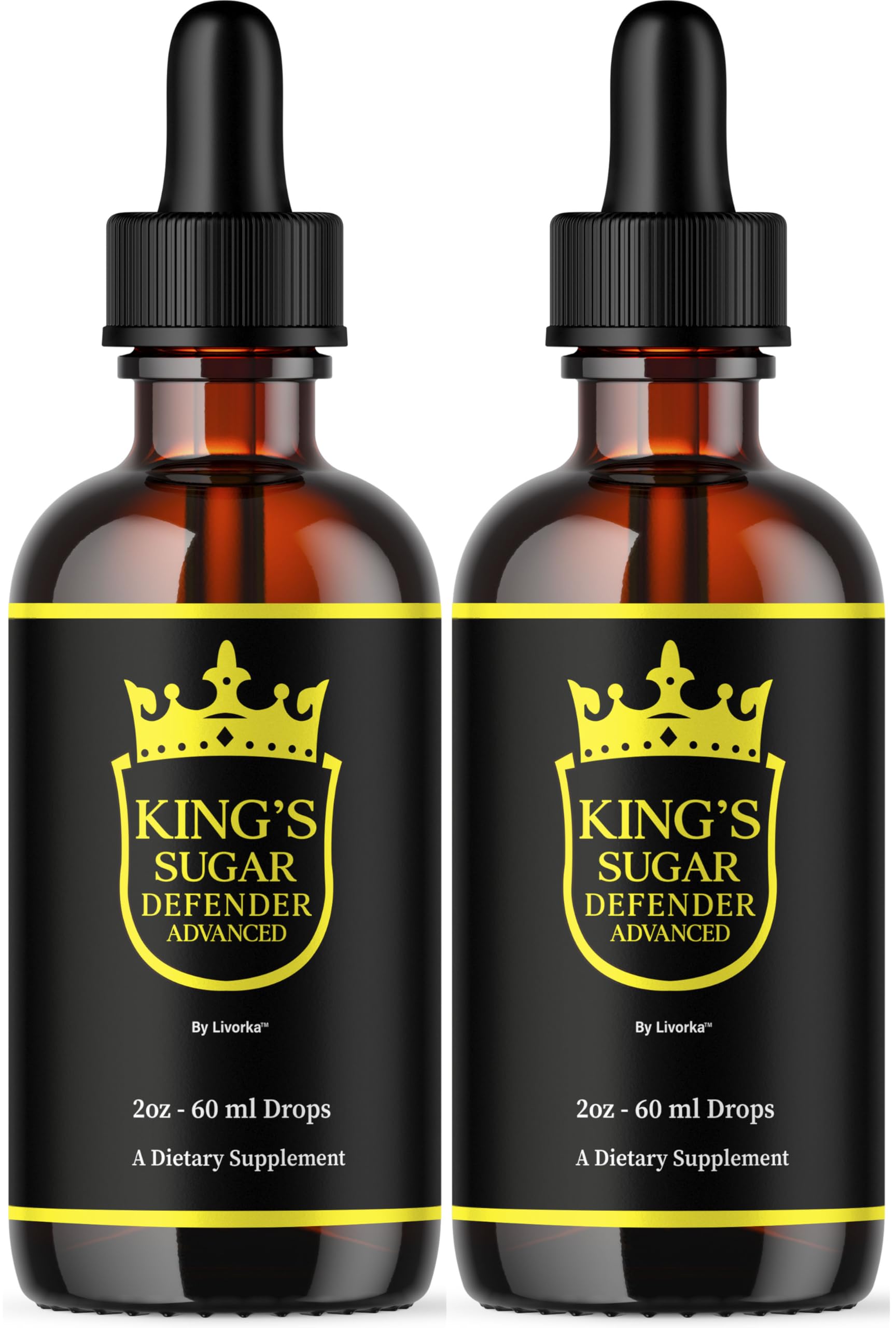 2 Pack Kings Sugar Defender Drops – Official KingSugar Defender Liquid Formula for Overall Health & Wellness (2 Bottles, 2 Months)