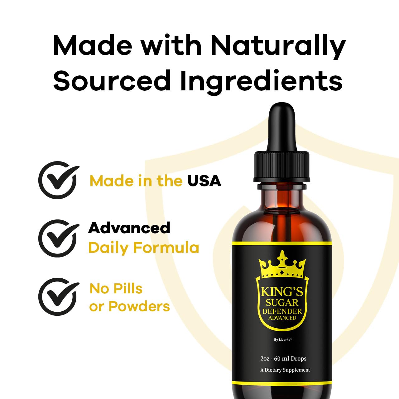2 Pack Kings Sugar Defender Drops – Official KingSugar Defender Liquid Formula for Overall Health & Wellness (2 Bottles, 2 Months)
