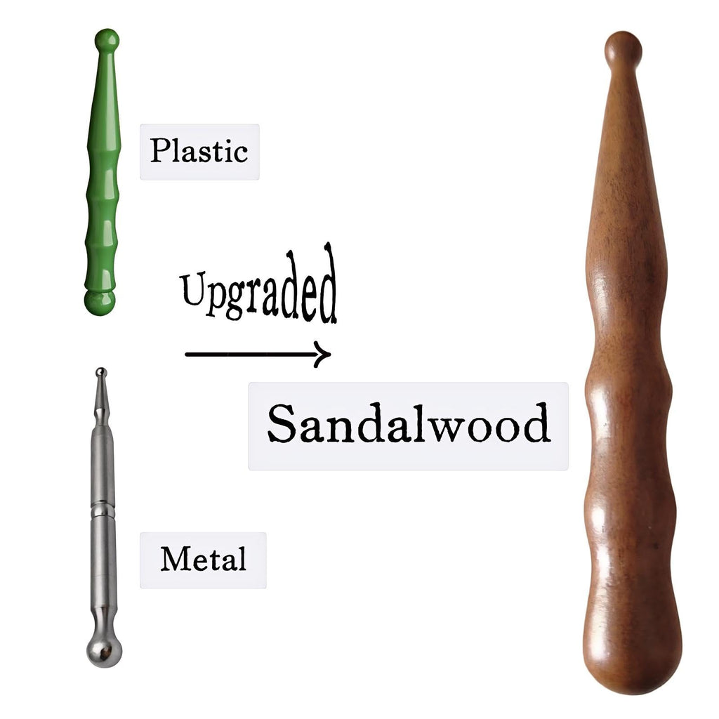 KINTEGOOD Sandalwood Acupoint Massage Pen – Traditional Wooden Acupressure Tool