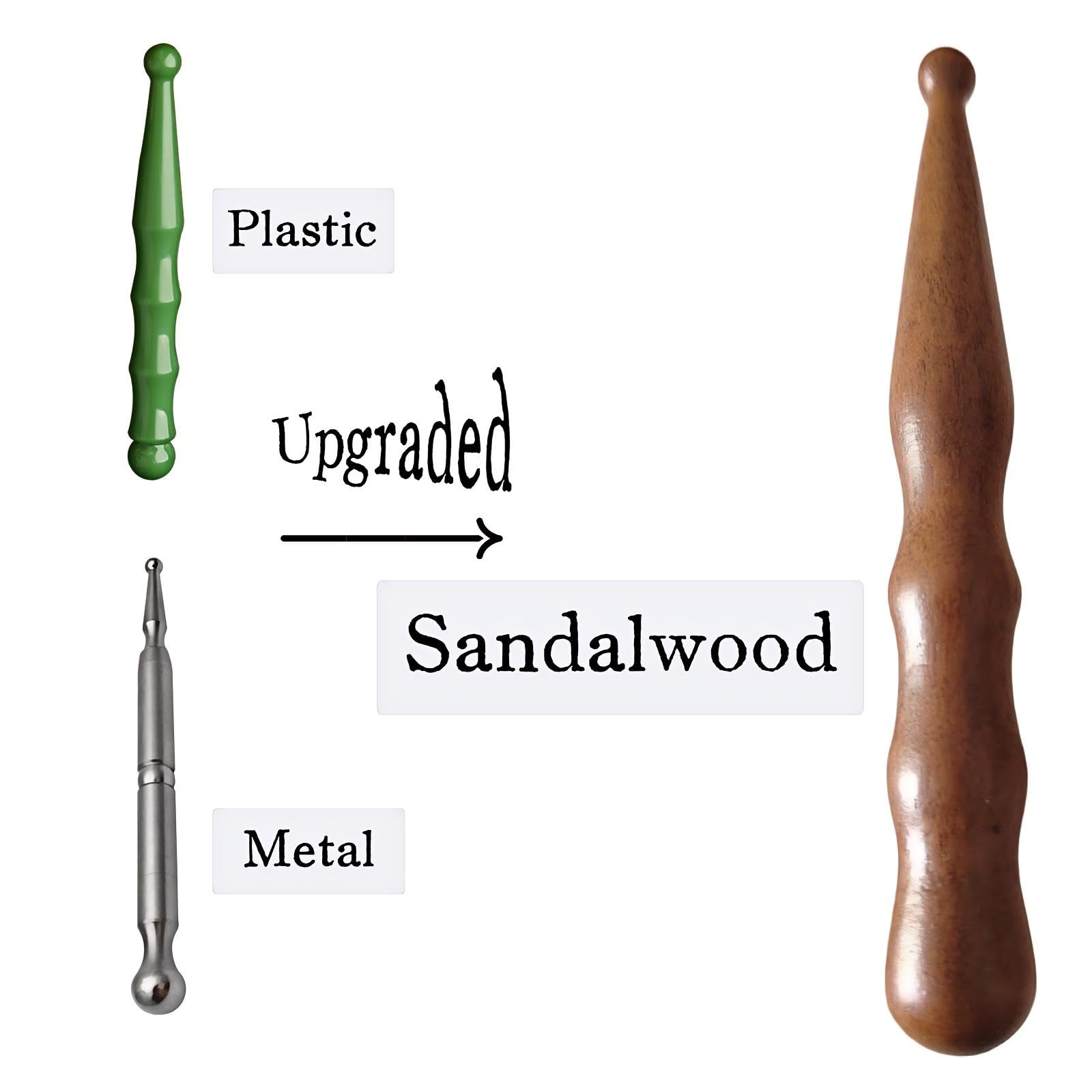 KINTEGOOD Sandalwood Acupoint Massage Pen – Traditional Wooden Acupressure Tool