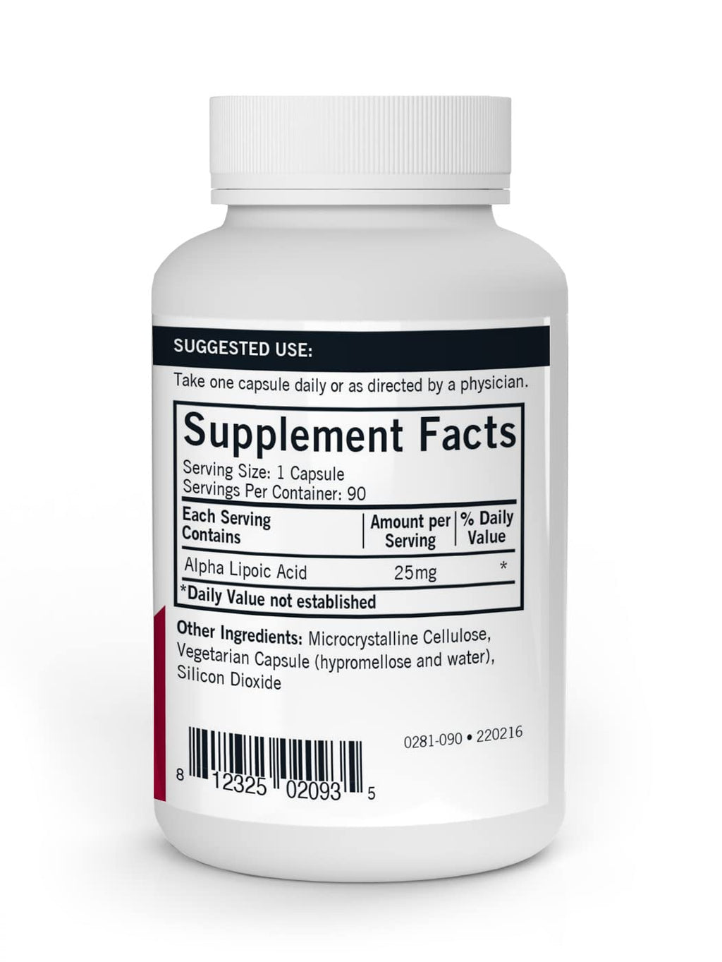 Kirkman - Alpha Lipoic Acid 25 mg - 90 Capsules - Potent Antioxidant - Protects Against Harmful Radicals - Hypoallergenic