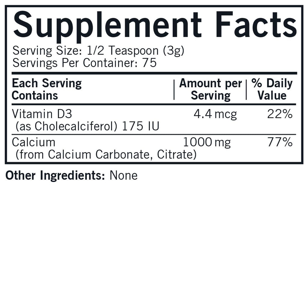 Kirkman Calcium with Vitamin D3 Powder - 8 oz | Essential Minerals for Strong Bones