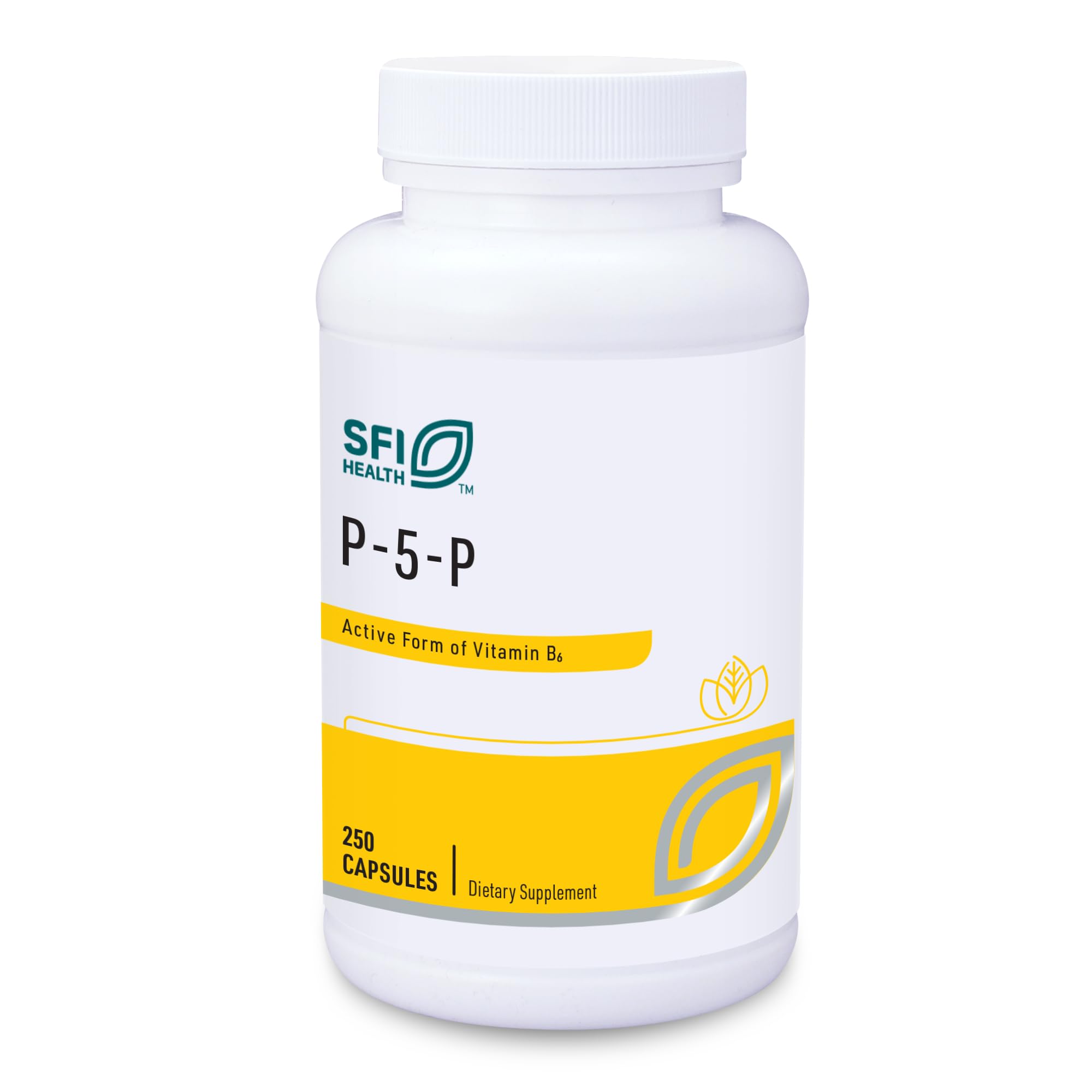 Klaire Labs SFI Health P-5-P 30 mg Vitamin B6 – Bioactive, Hypoallergenic (250 Capsules)