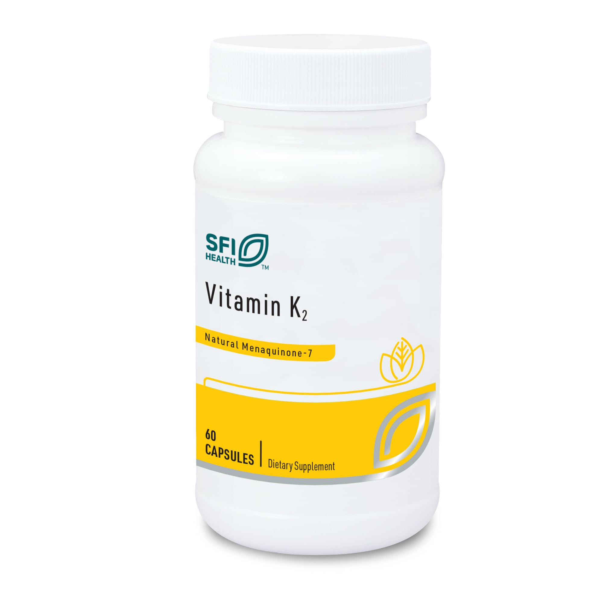 Klaire Labs SFI Health Vitamin K2 MK-7 50 mcg - No Soy, Gluten or Dairy (60 Capsules)