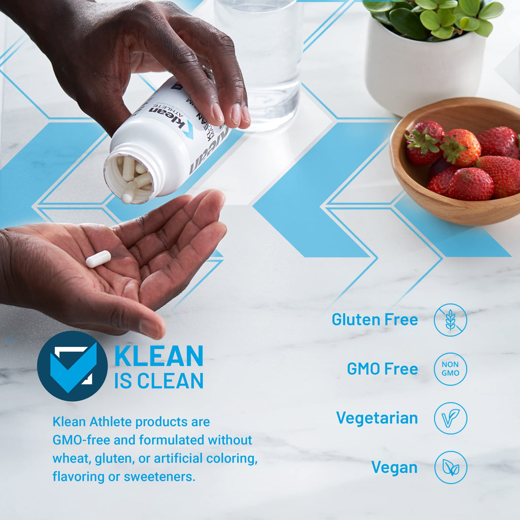 Klean ATHLETE Klean Magnesium | Energy, Muscle Function & Recovery | NSF Certified for Sport | 90 Vegetarian Capsules