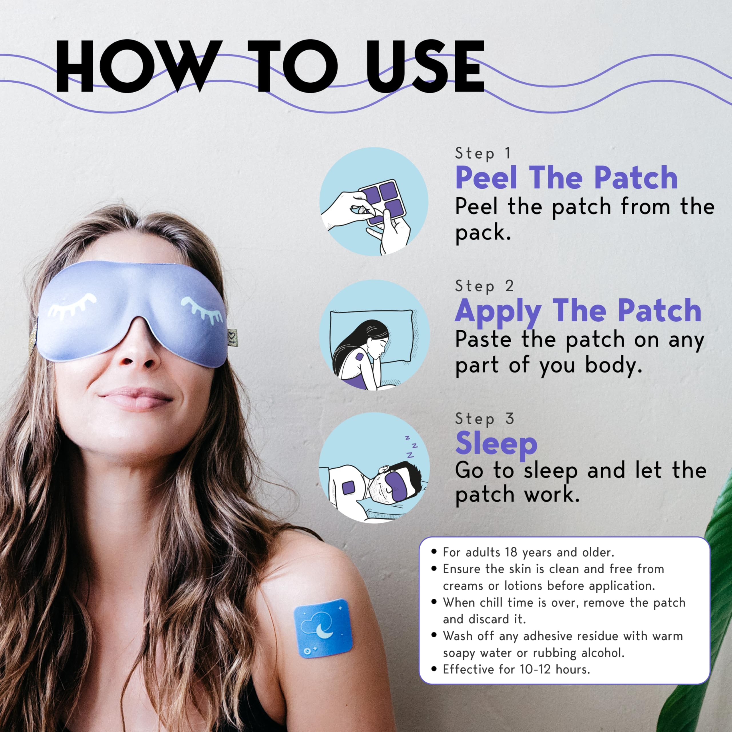Klova ZSleep Patches for Adults | Natural Sleep Aid with Melatonin, Ashwagandha, Valerian, GABA & L-Theanine | 28 Sleep Patches