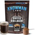 Knowman Labs Premium Collagen for Men – Coffee-Infused, 30 Servings