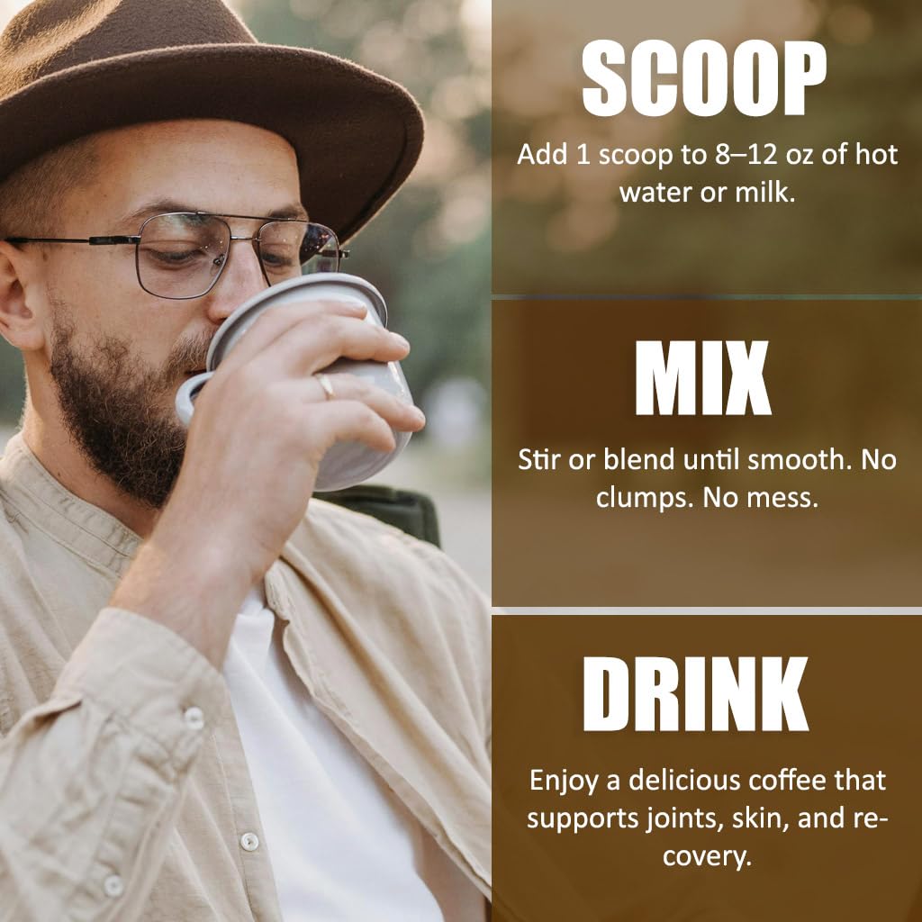 Knowman Labs Premium Collagen for Men – Coffee-Infused, 30 Servings