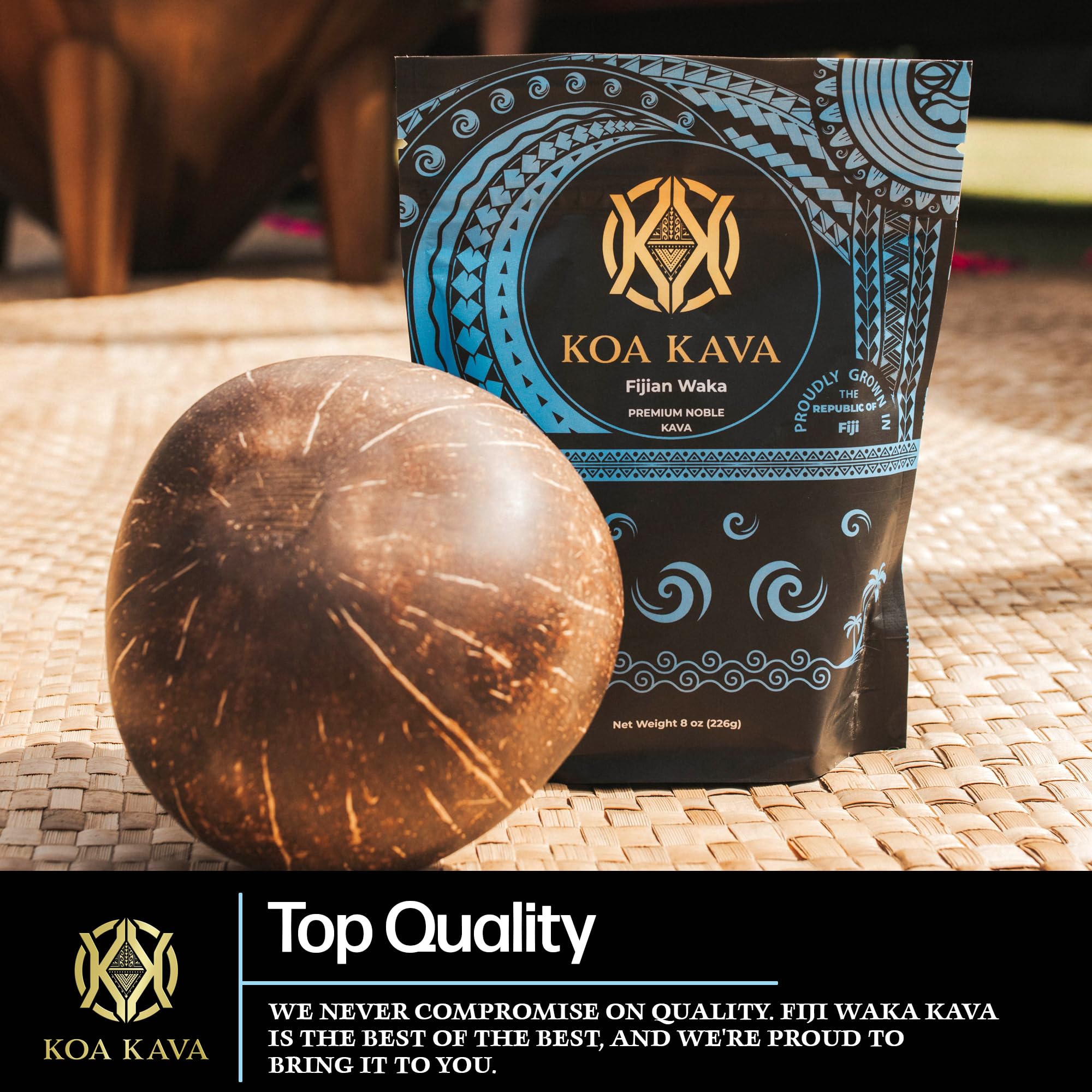 Koa Kava Fijian Kava - Premium Noble Fiji Waka Root, Balanced & Mellow (1 KG)