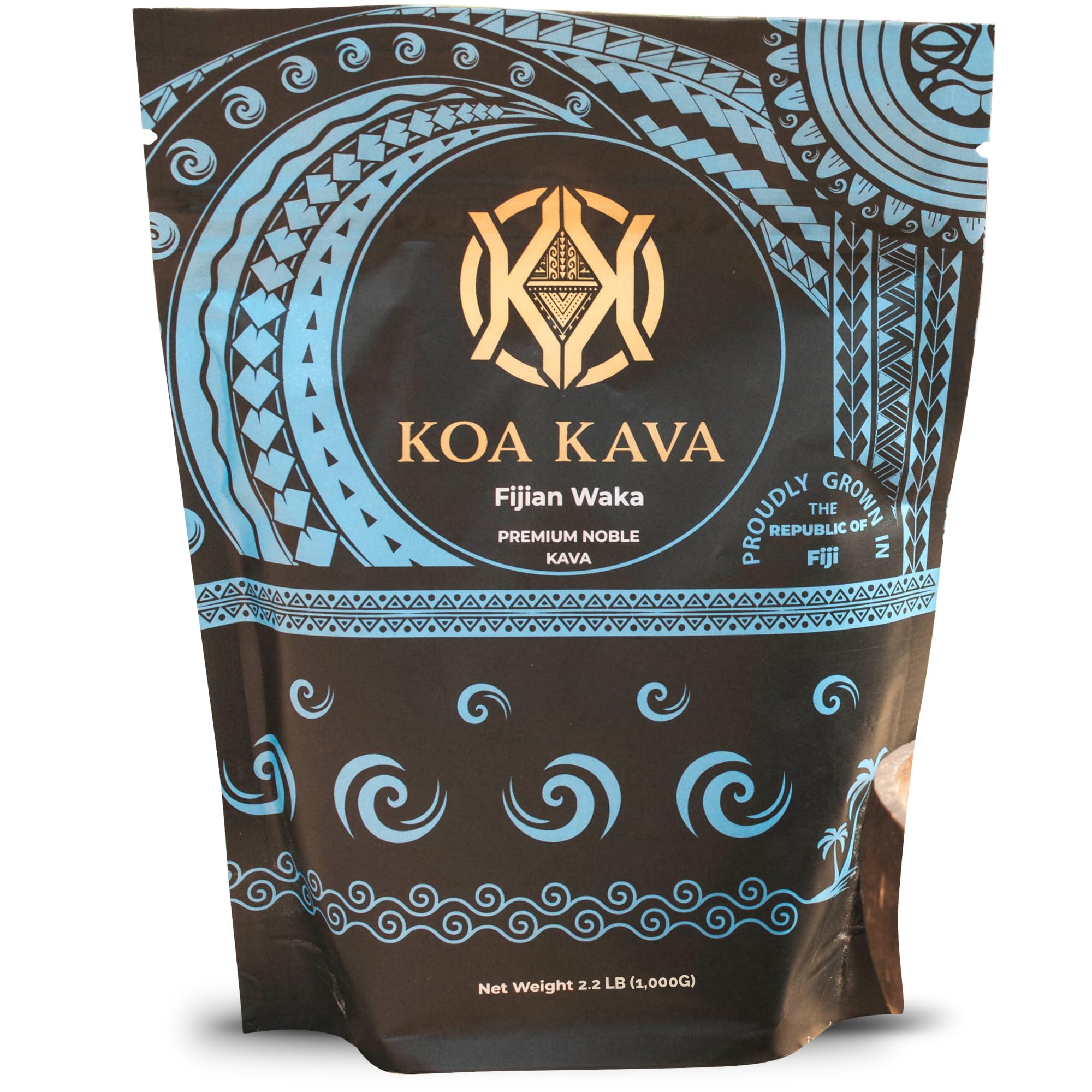 Koa Kava Fijian Kava - Premium Noble Fiji Waka Root, Balanced & Mellow (1 KG)