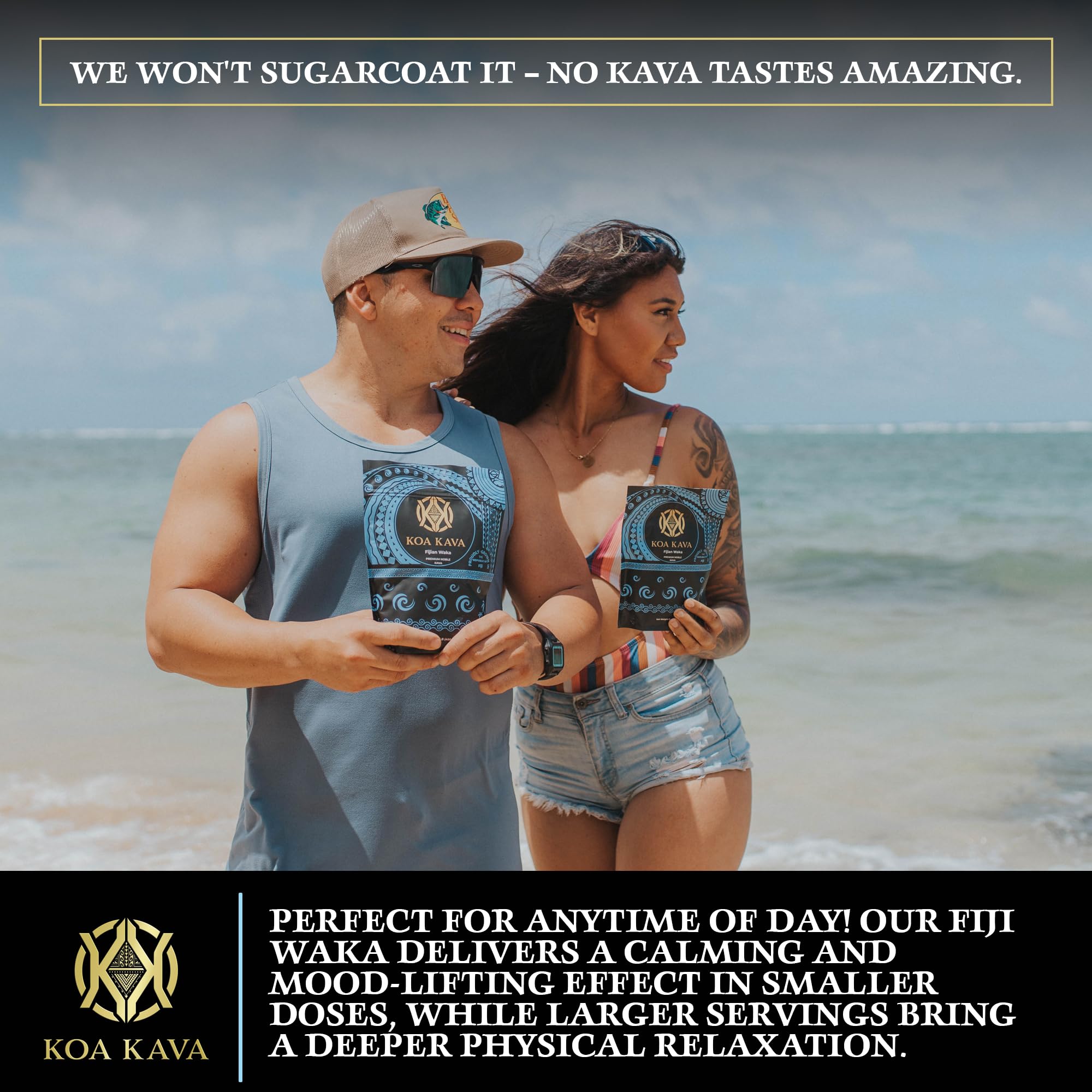Koa Kava Fijian Kava - Premium Noble Fiji Waka Root, Balanced & Mellow (1 KG)