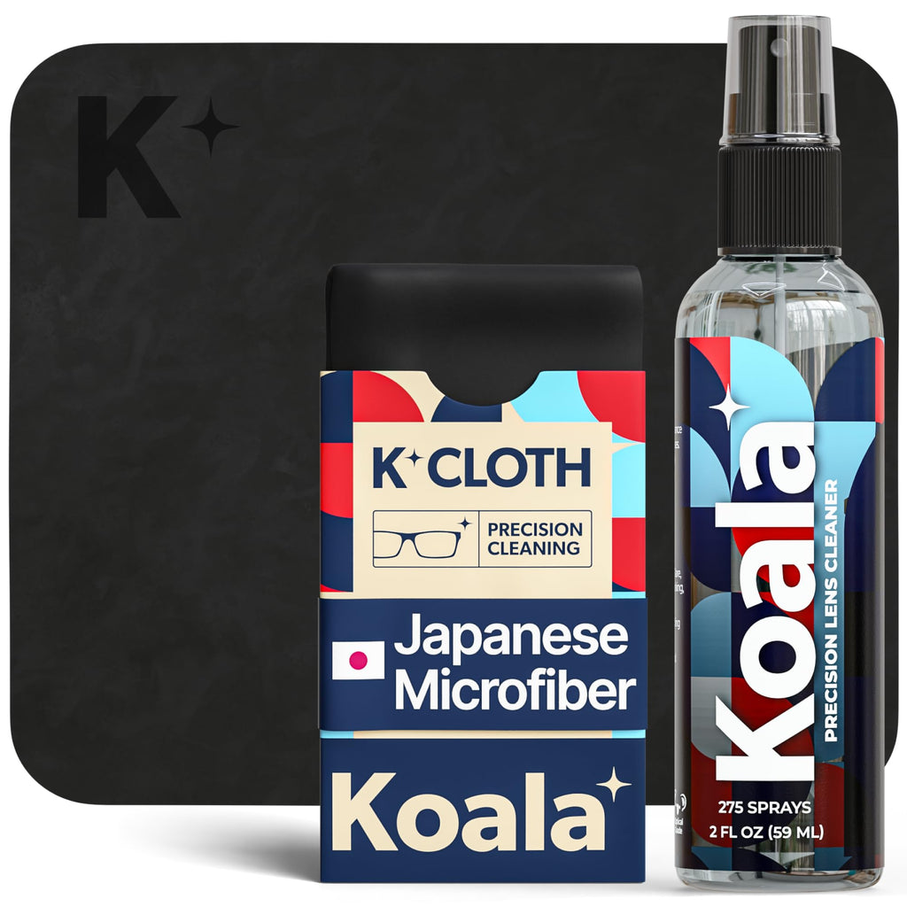 Koala Eyeglass Lens Cleaner Spray Kit - 2 Piece Set | Made in USA