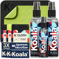 Koala Eyeglass Lens Cleaner Kit – 6-Piece Set (2x 8oz, 1x 2oz, 3 Microfiber Cloths)