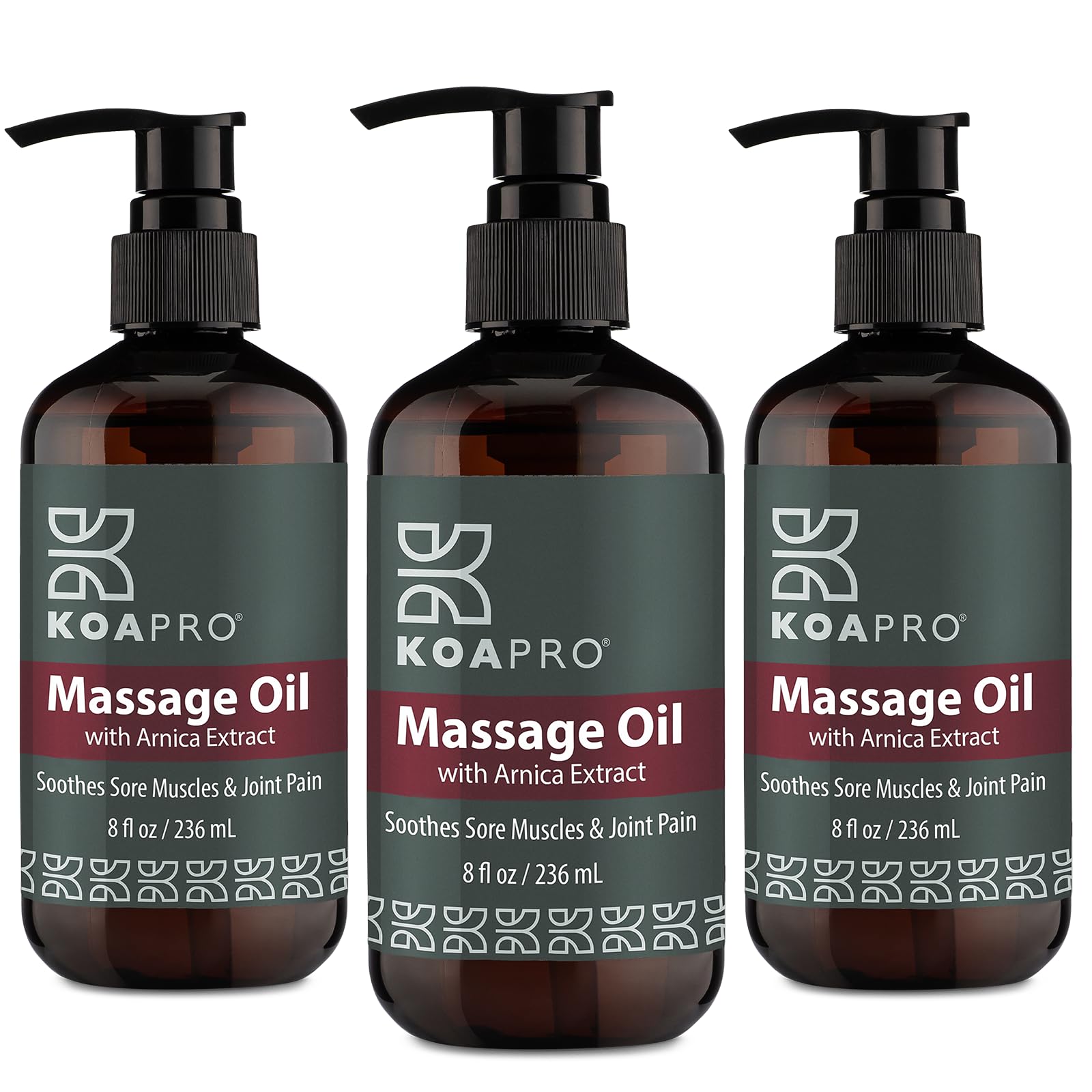 KOAPRO Arnica Sore Muscle Massage Oil – Post-Workout Relief, Anti-Cellulite & Deep Tissue Therapy (3 Pack)