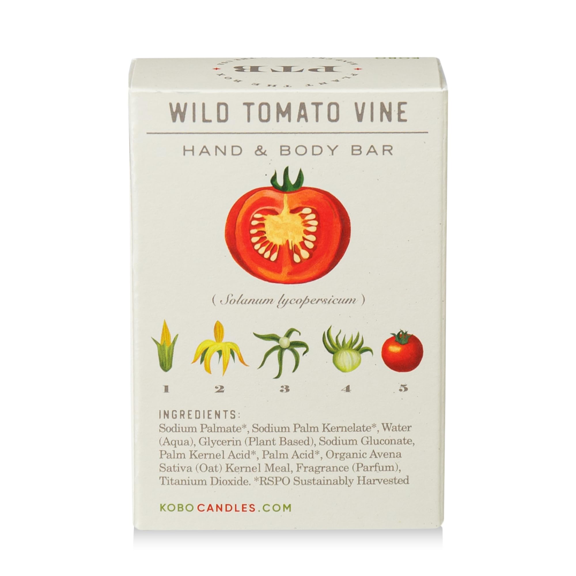 KOBO Plant the Box Wild Tomato Vine Bar Soap (7 oz) | Natural Soap