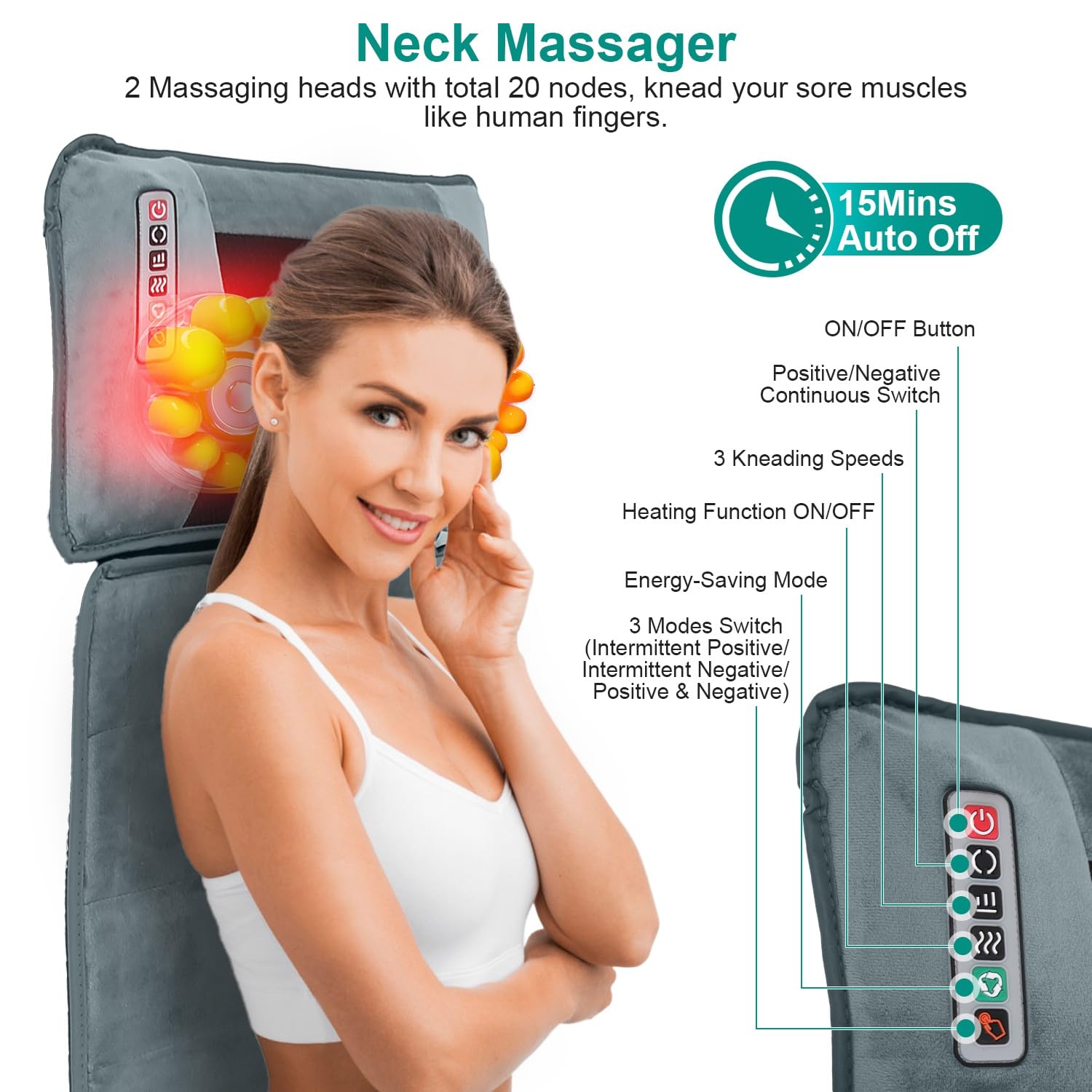 KOCASO Full Body Massage Mat with Heat — 10 Vibration Motors & 9 Modes