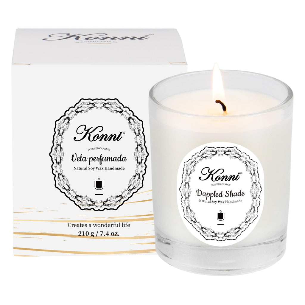 KONNI Scented Candles – 7.4oz Jar Soy Wax Candle, Aromatherapy, 40H Burn Time, Dappled Shade Gift