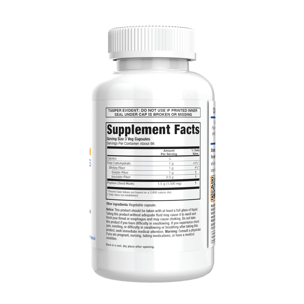 Konsyl Daily Psyllium Fiber Capsules – 1500mg Psyllium Husk per Serving | 200 Count Pack of 2