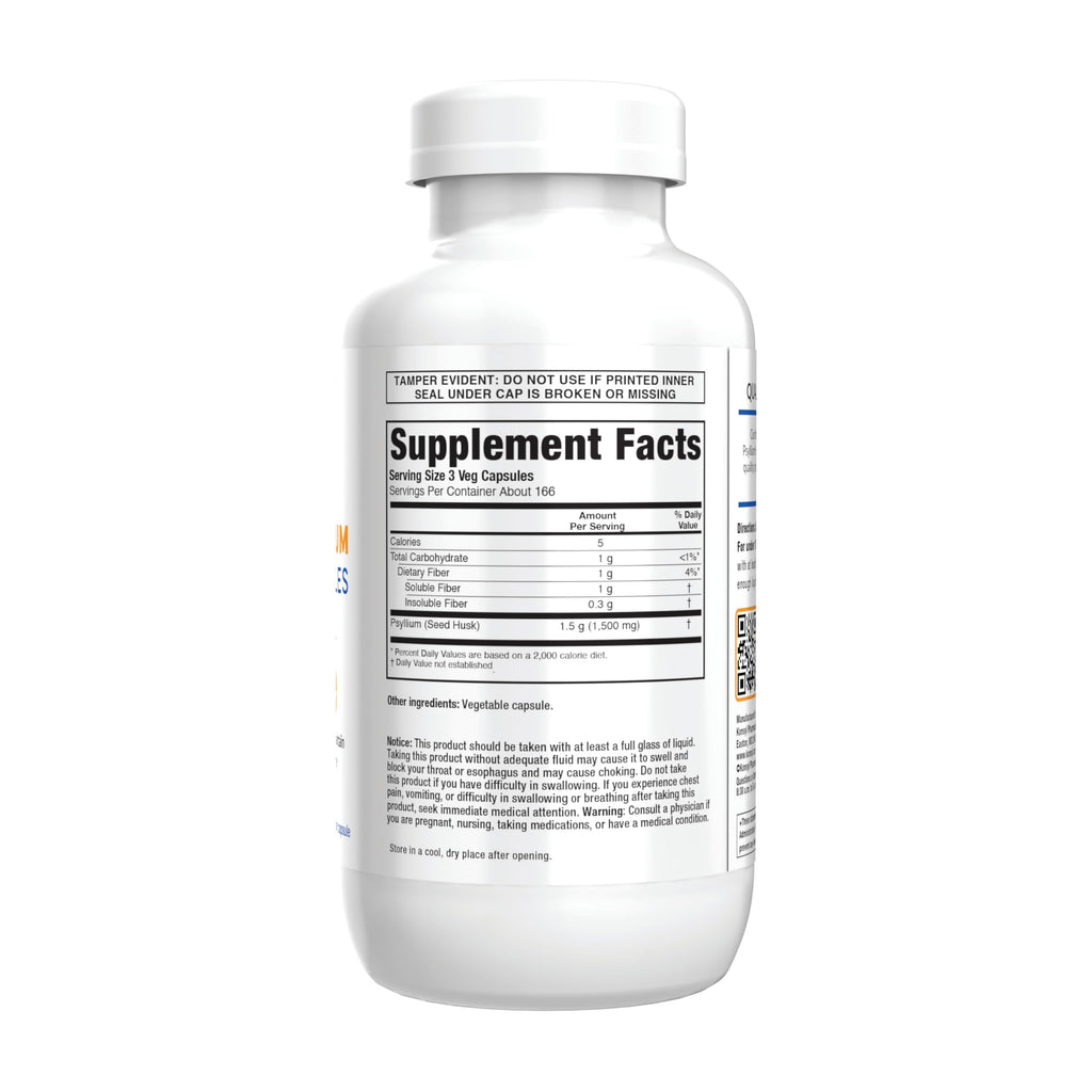 Konsyl Psyllium Fiber Capsules – Digestive Health & Weight Support (500 Count)