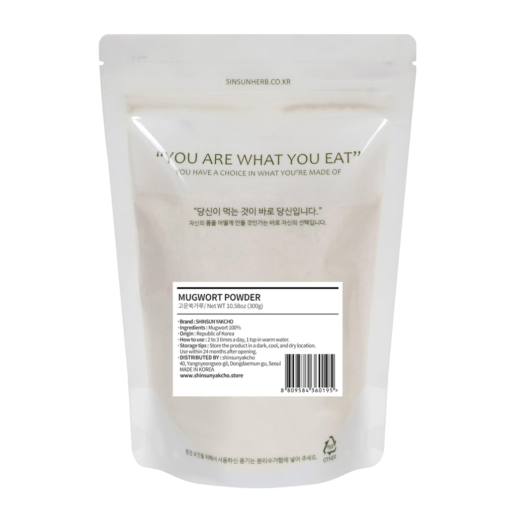 Korean Mugwort Powder 10.6 oz (300 g) | Fresh Boehmeria Herb, 쑥가루