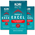 Kori Krill Omega 3 Excel Krill Oil 1000mg – 3 Pack, Non-GMO