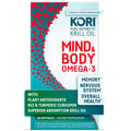 Kori Krill Mind & Body Omega-3 Oil – Brain Support, Memory & Focus | Lutein, Zeaxanthin, B12, Turmeric Curcumin | 60 Softgels