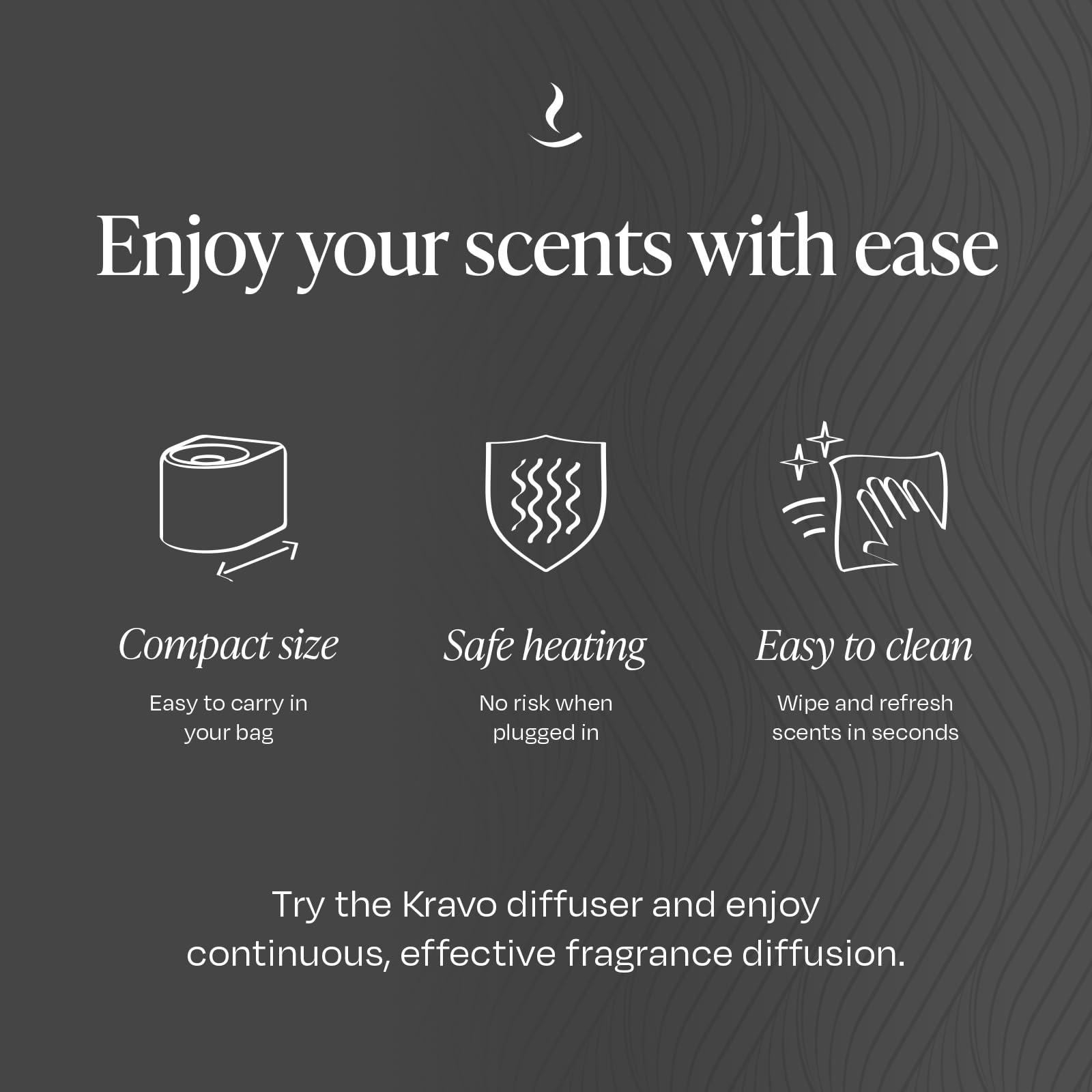 Kravo Porcelain Essential Oil Diffuser – Original White | Plug-in Aromatherapy Diffuser