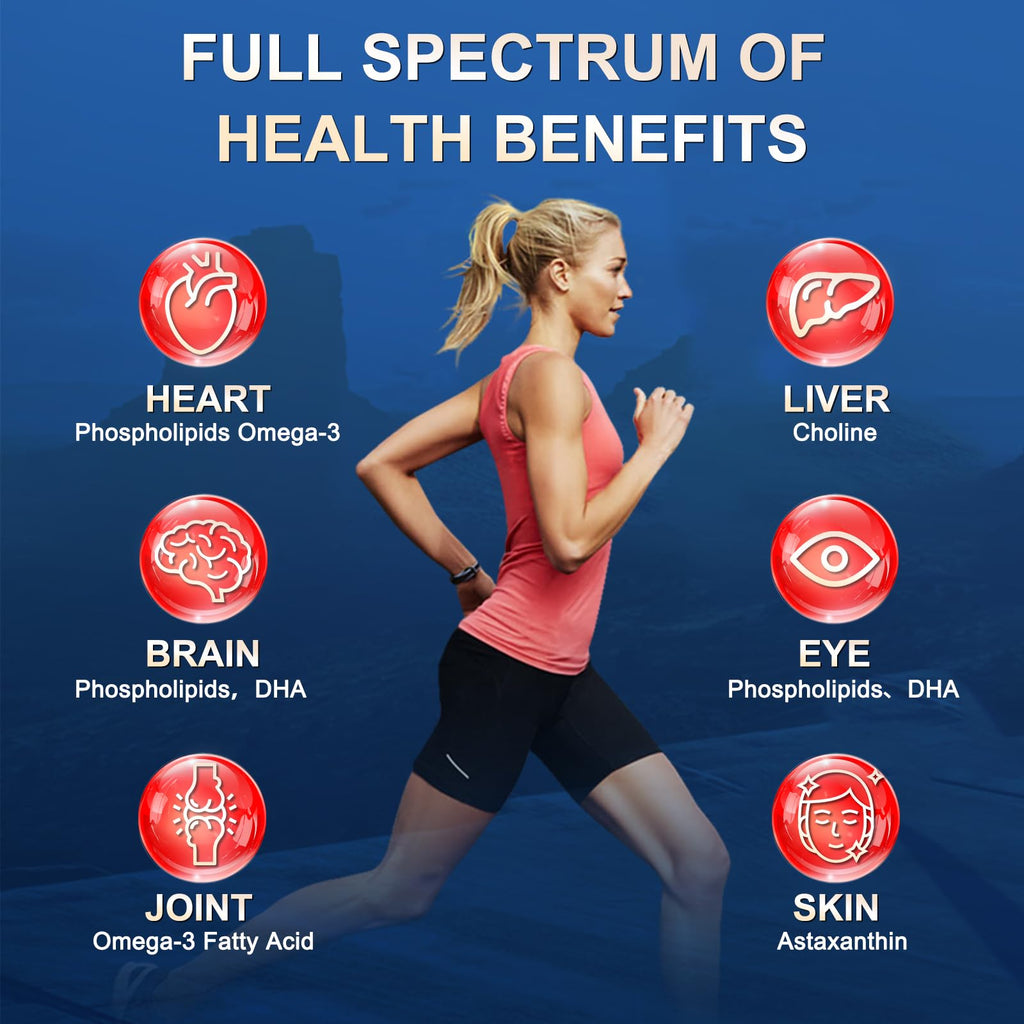 Krill Oil 1200 mg Omega-3 | High-Absorption EPA/DHA + Astaxanthin (60 Servings)