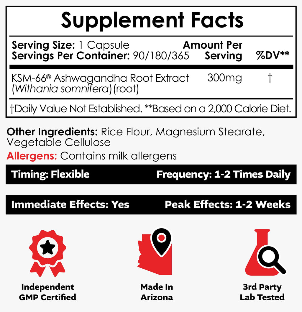 Nootropics Depot KSM-66 Ashwagandha Capsules 300mg – 180 Count | Adaptogen for Stress, Relaxation, Energy
