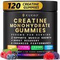 Kukaly Creatine Monohydrate Gummies – 9000mg, Sugar Free, 120ct, Mixed Flavors