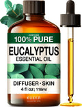 KUKKA Eucalyptus Essential Oil 4 oz | Diffuser, Hair & Skin Care, Aromatherapy & DIY Soap