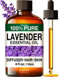 KUKKA Lavender Essential Oil 4 oz – Diffuser, Skin, Hair, DIY Soap