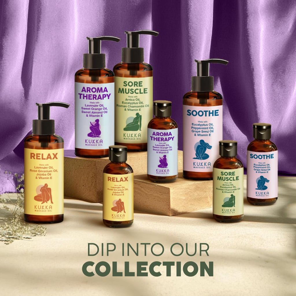 KUKKA Relax Massage Oil - Non-Greasy 6.76oz Deep Relaxation