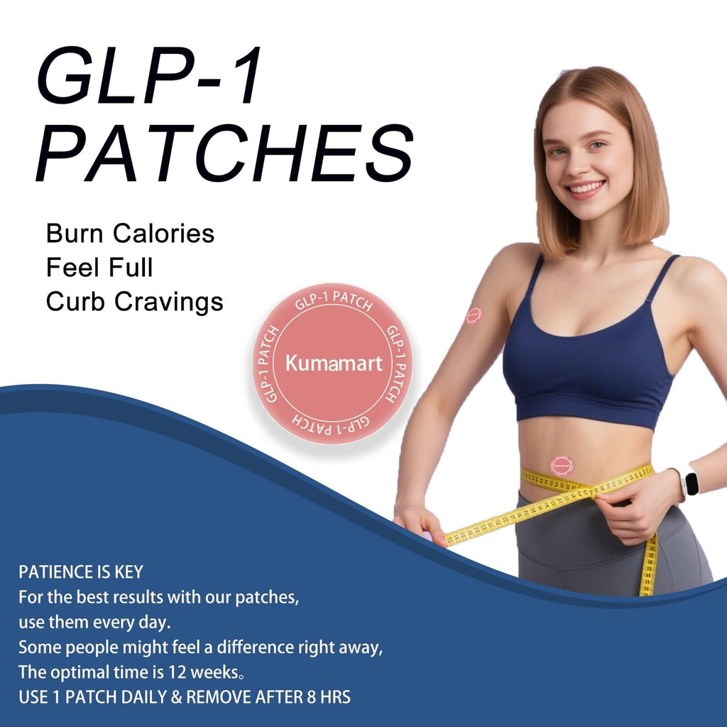 kumamart GLP-1 Patches – 60 Count, 12-Hour Hunger Support, Natural Plant-Based Ingredients