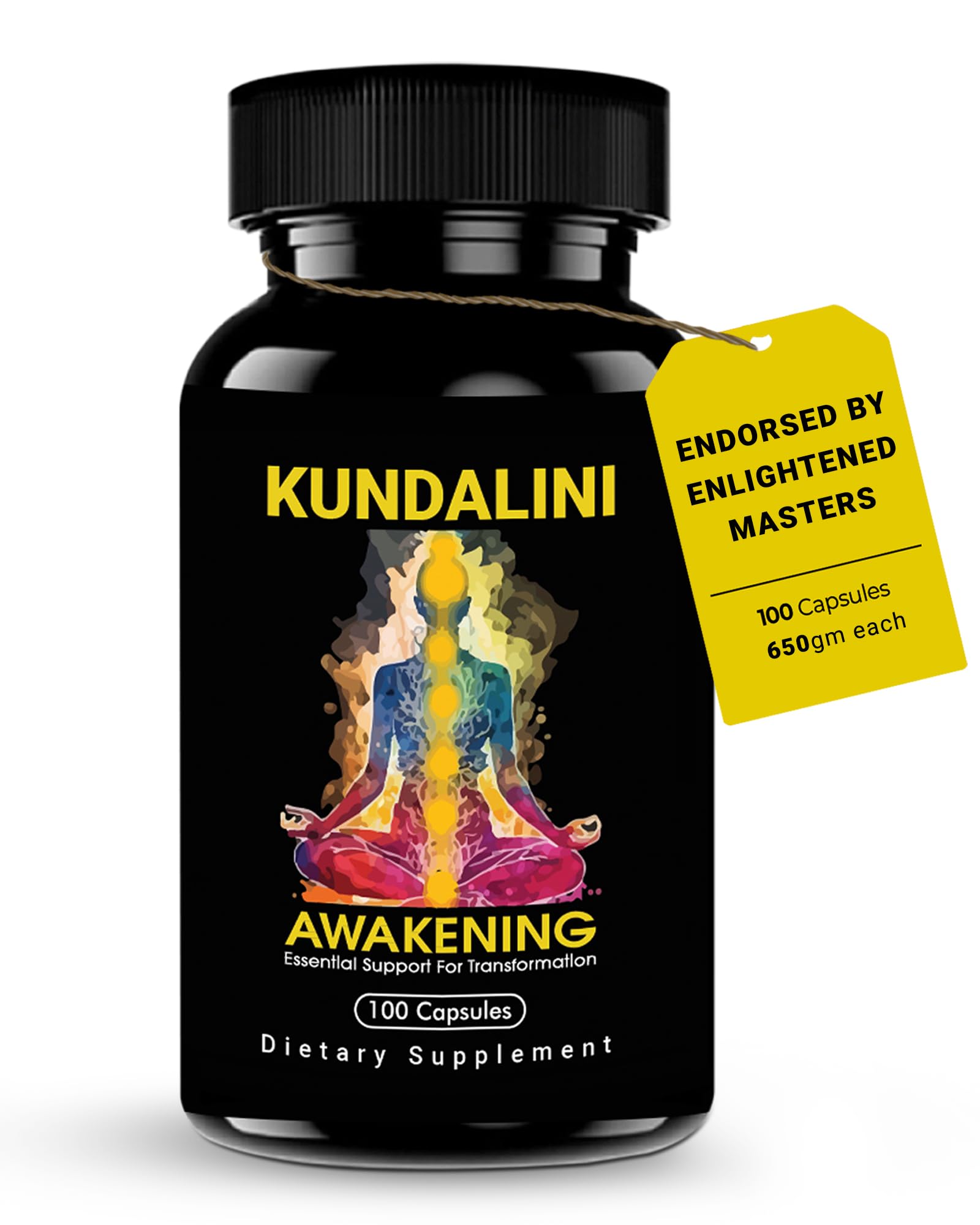 Kundalini Awakening Herbal Supplement – Ayurvedic Blend with Ashwagandha, Bacopa, Tulsi and Haritaki
