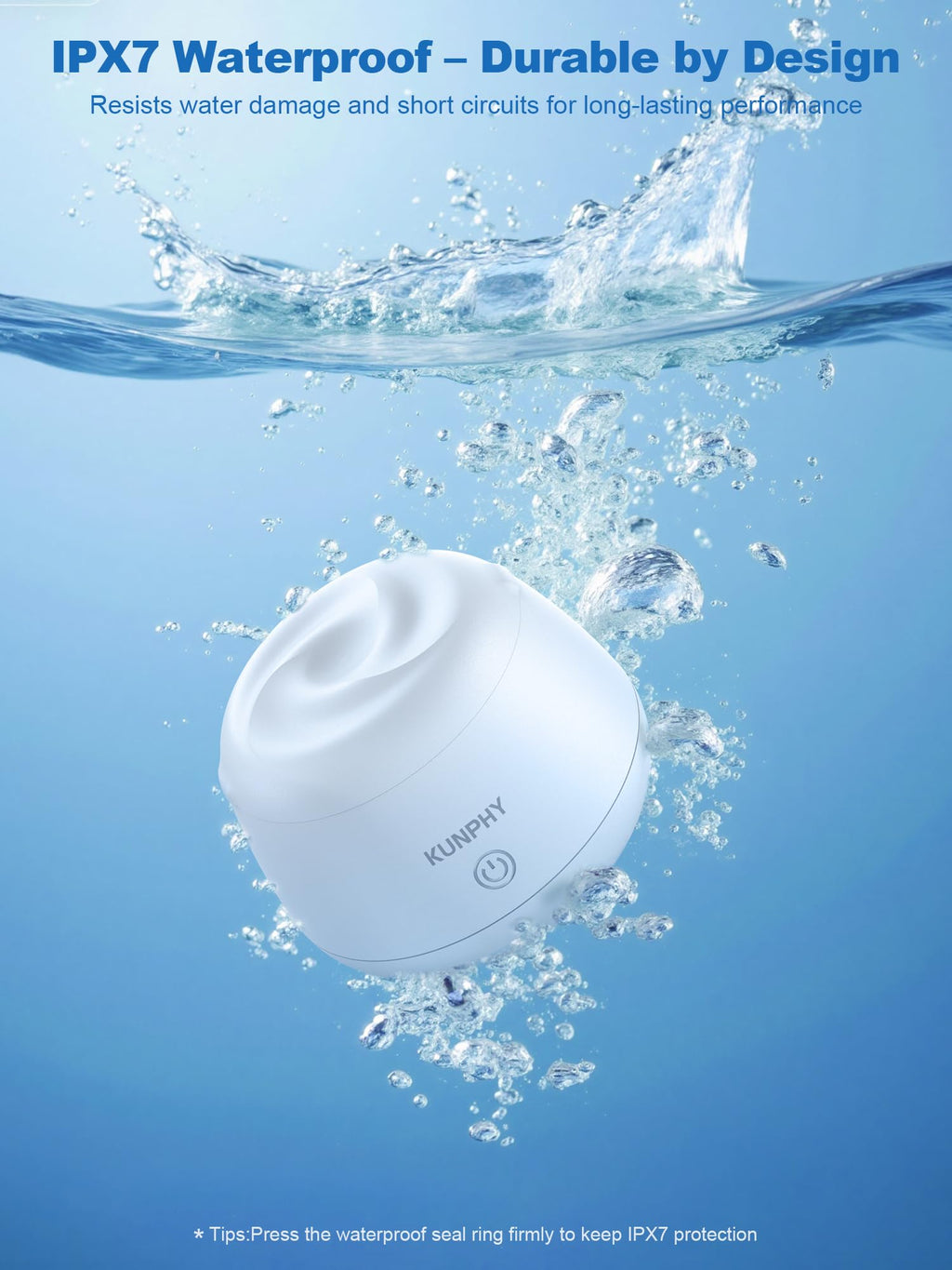 KUNPHY Ultrasonic Retainer Cleaner | 48kHz Dental Cleaning Pod + UV Light