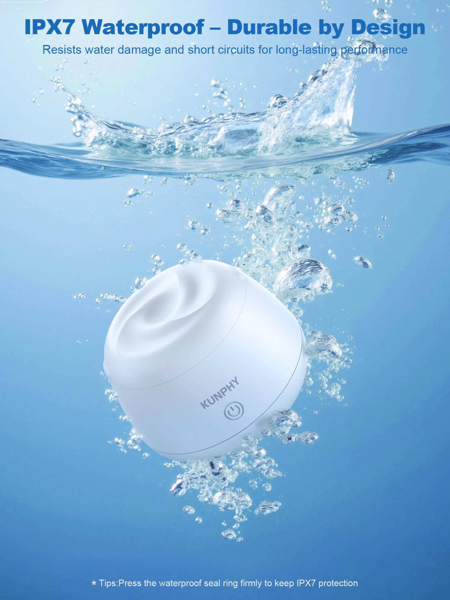 KUNPHY Ultrasonic Retainer Cleaner | 48kHz Dental Cleaning Pod + UV Light