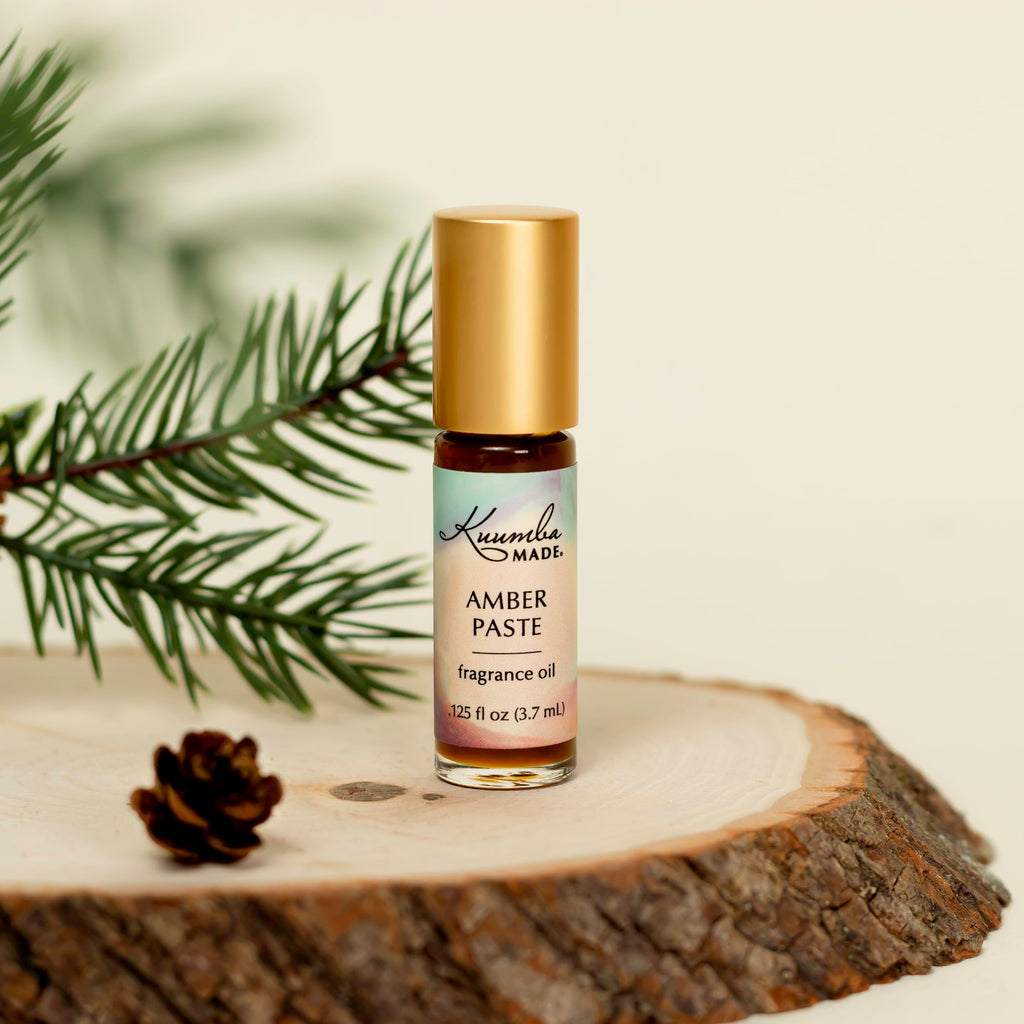 Kuumba Made Amber Paste Fragrance Oil | Long-Lasting Small-Batch Perfume Roller | Vegan & Alcohol-Free | 0.125 fl oz