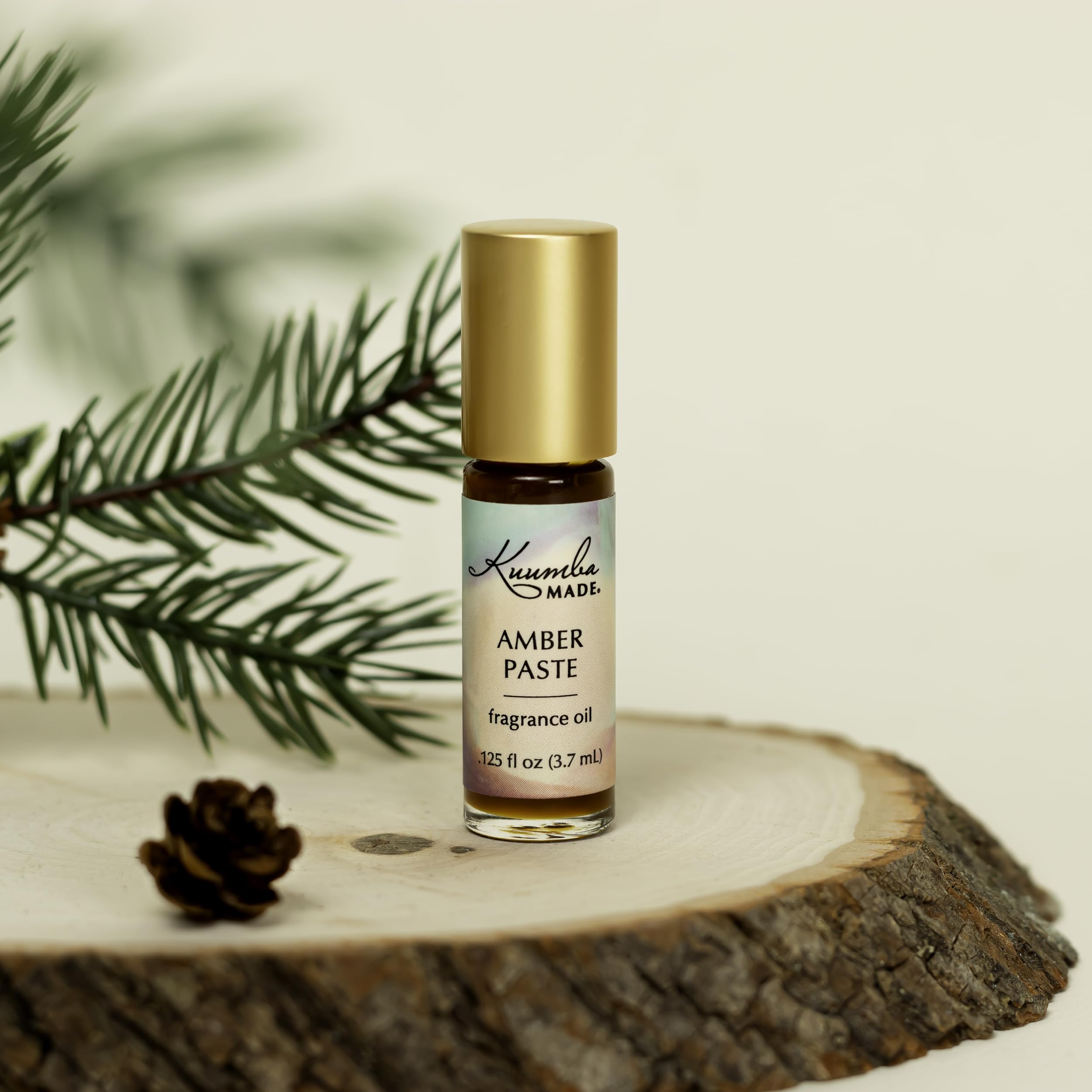 Kuumba Made Amber Paste Fragrance Oil | Long-Lasting Small-Batch Perfume Roller | Vegan & Alcohol-Free | 0.125 fl oz