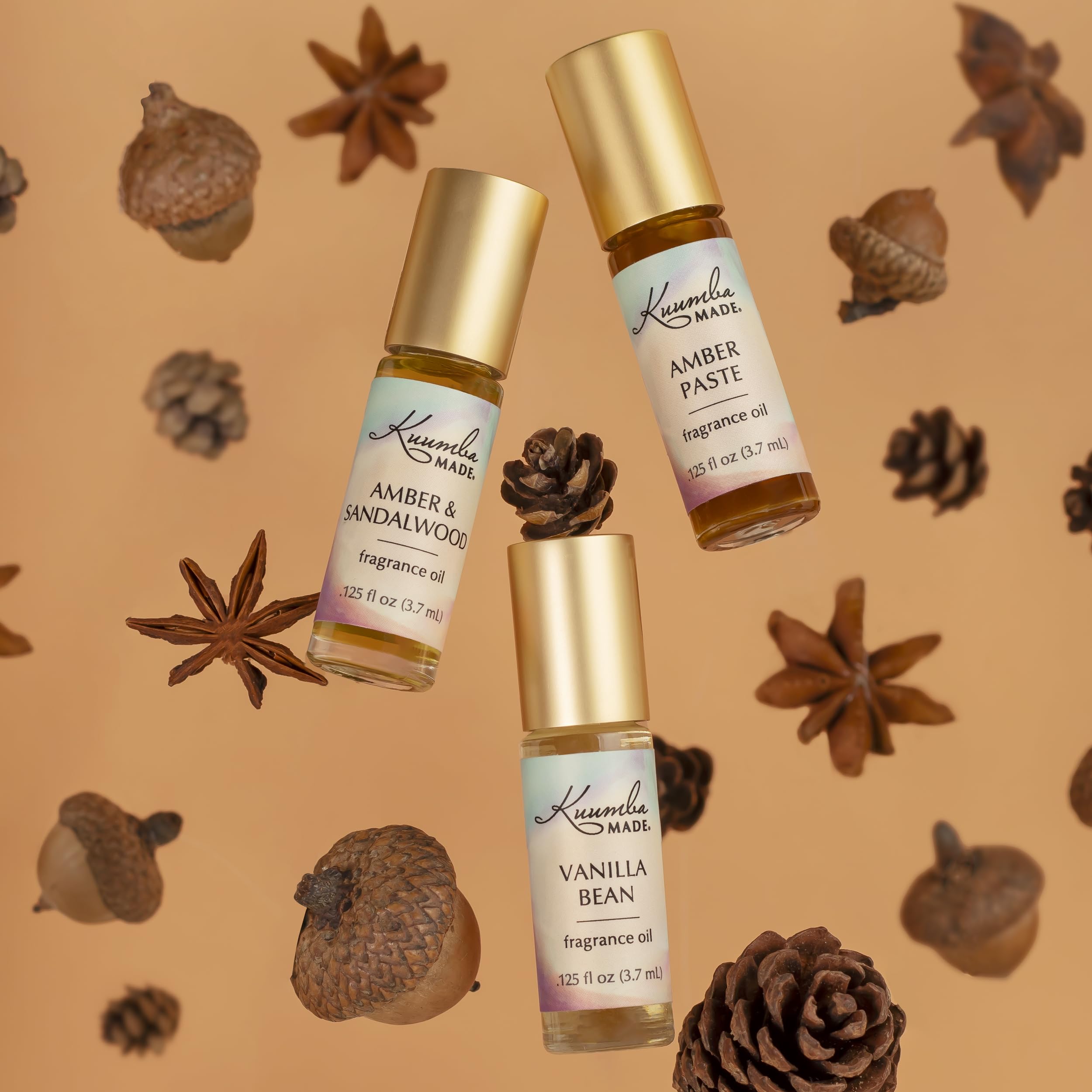 Kuumba Made Amber Paste Fragrance Oil | Long-Lasting Small-Batch Perfume Roller | Vegan & Alcohol-Free | 0.125 fl oz