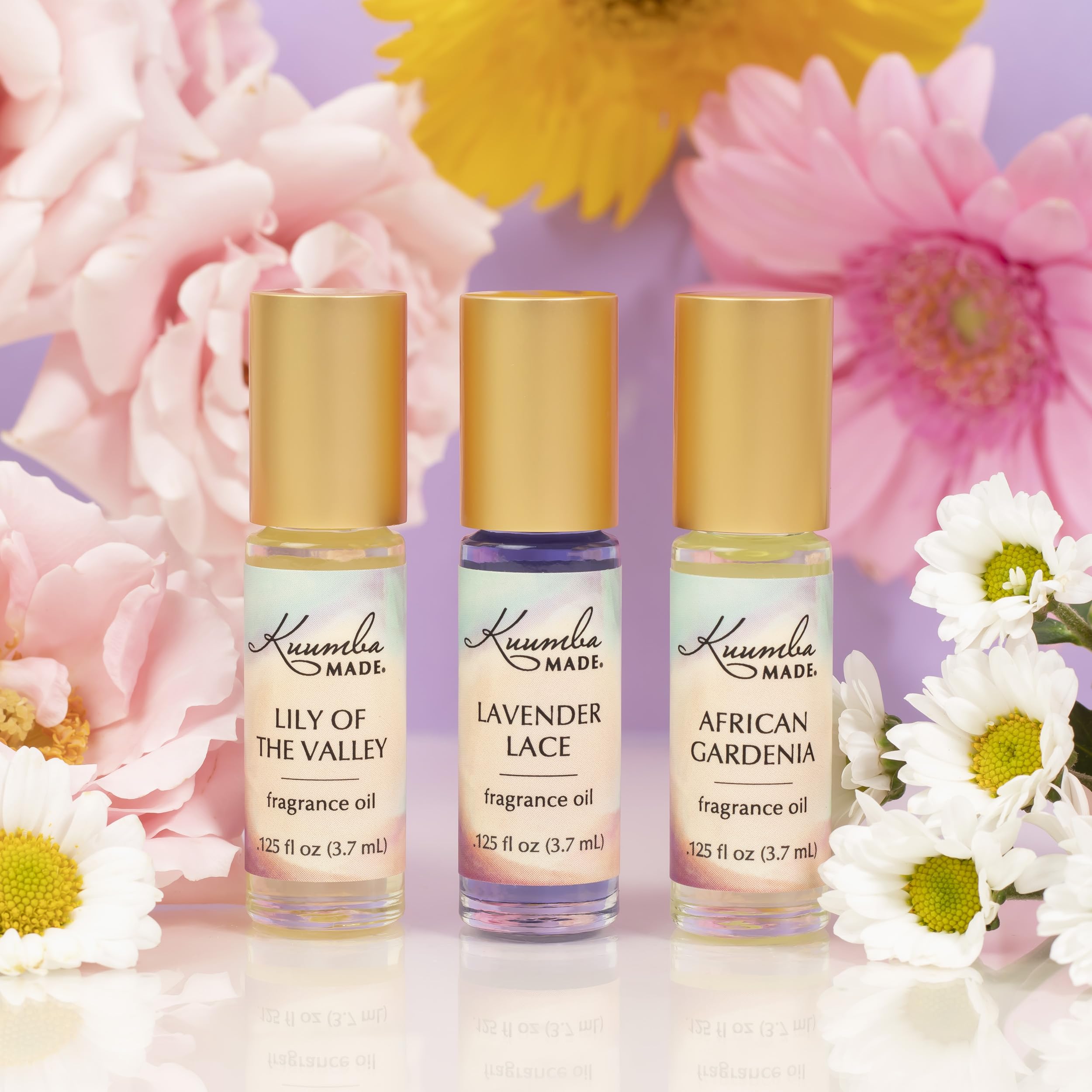 Kuumba Made Lavender Lace Fragrance Oil Roll-On 0.13 fl oz (3.7ml) | Rollerball Perfume | Alcohol Free