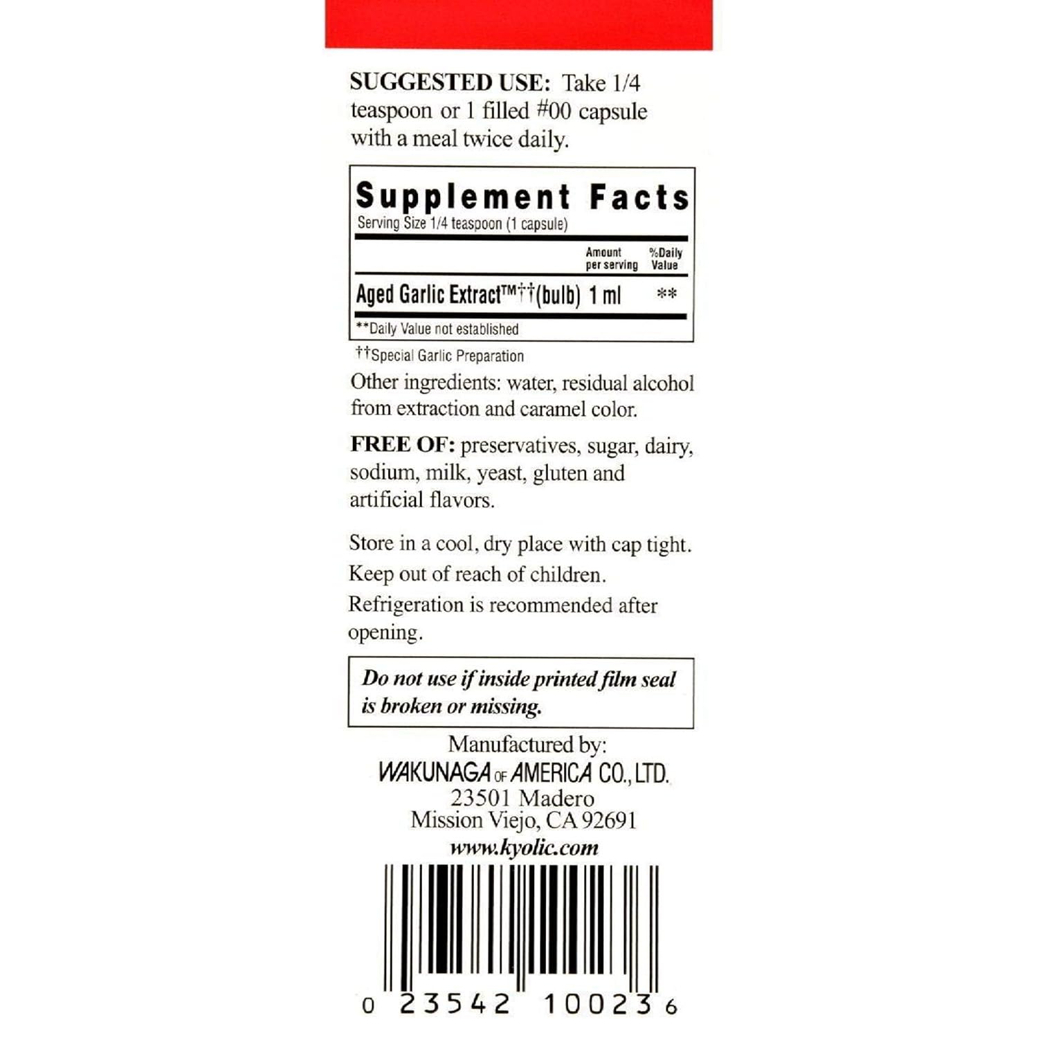 Kyolic Aged Garlic Extract Cardiovascular - Organic Odorless Garlic Supplement