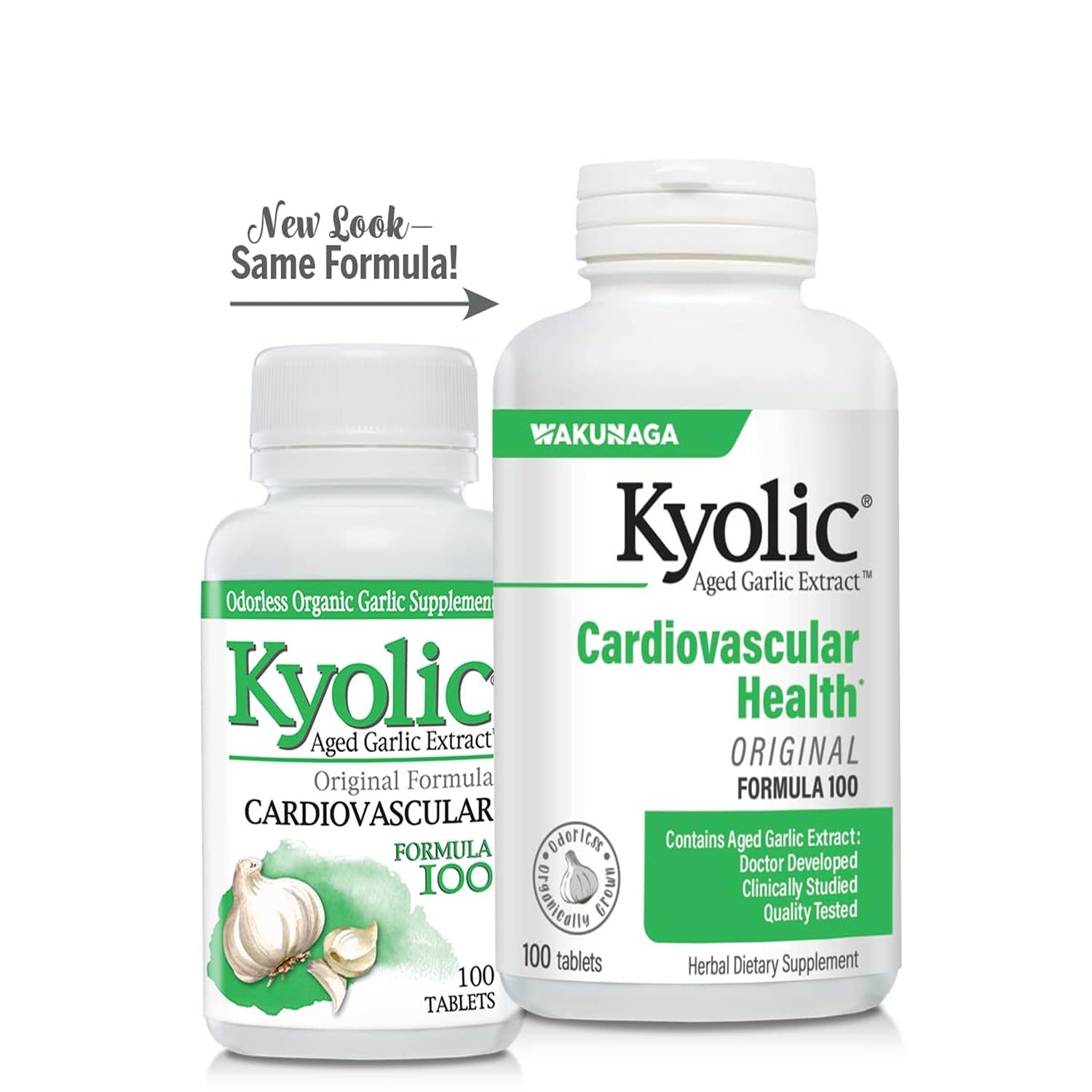 Kyolic Aged Garlic Extract Formula 100, Cardiovascular Health*, 100, Tablets
