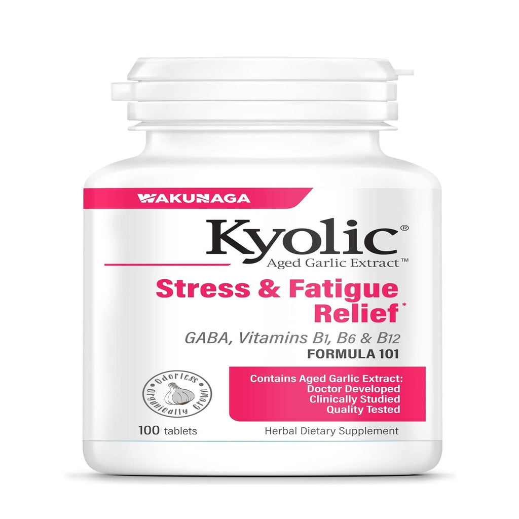 Kyolic Aged Garlic Extract Formula 101 – Stress & Fatigue Relief*, 100 Tablets