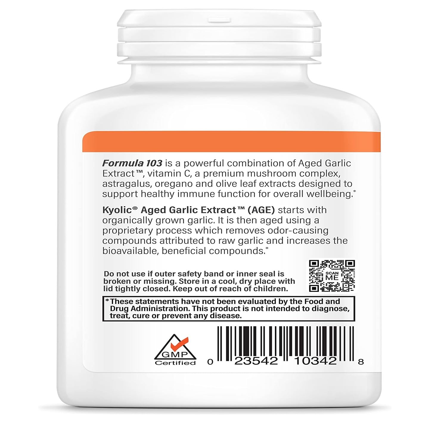 Kyolic Aged Garlic Extract Formula 103 – Immune Support, 200 Capsules