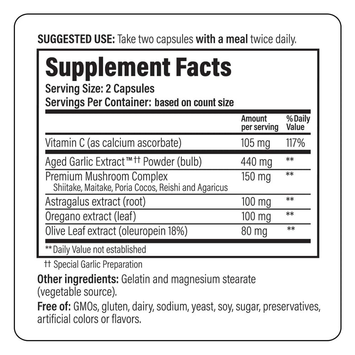 Kyolic Aged Garlic Extract Formula 103 – Immune Support, 200 Capsules