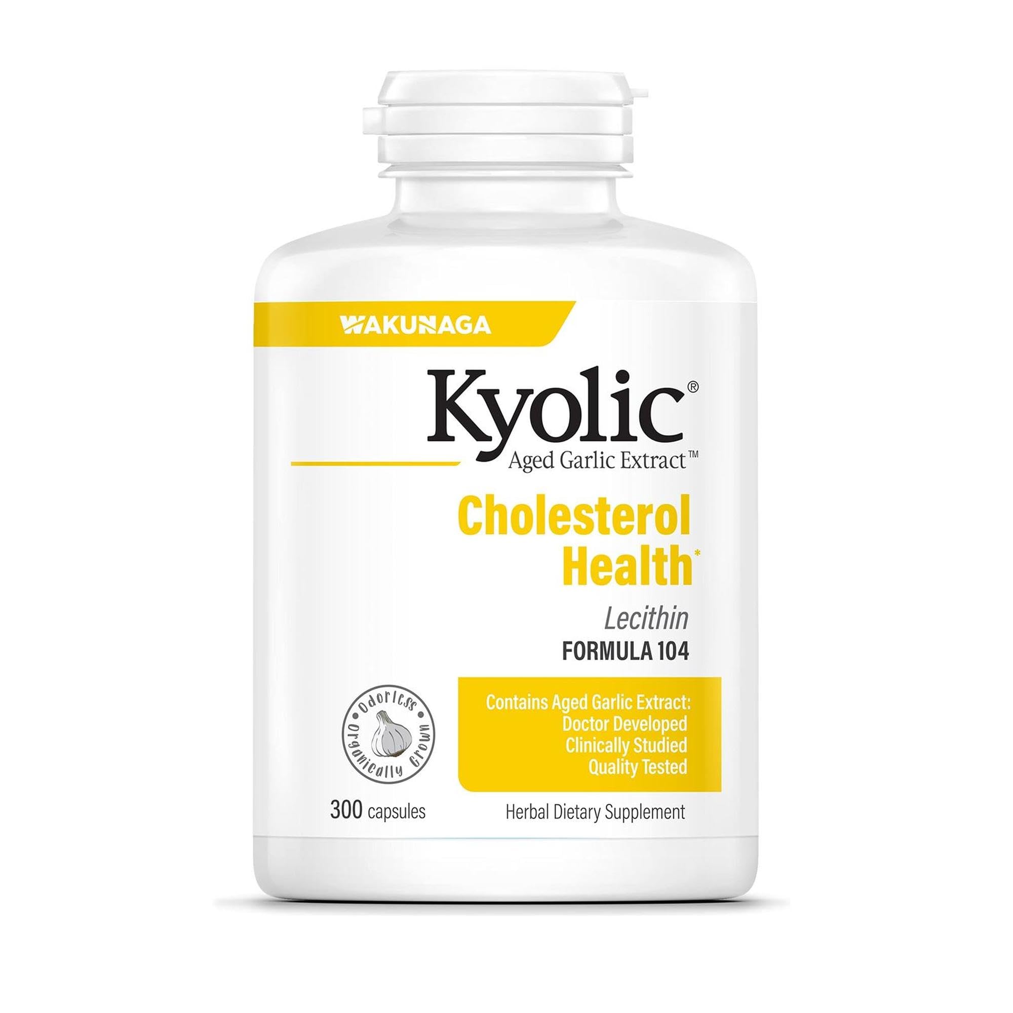 Kyolic Aged Garlic Extract Formula 104 – Cholesterol Health (300 Capsules)