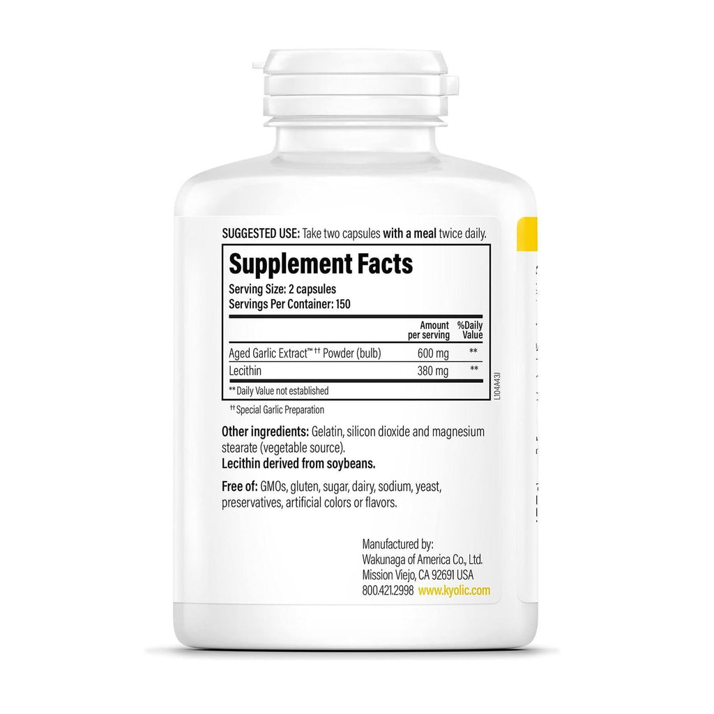 Kyolic Aged Garlic Extract Formula 104 – Cholesterol Health (300 Capsules)